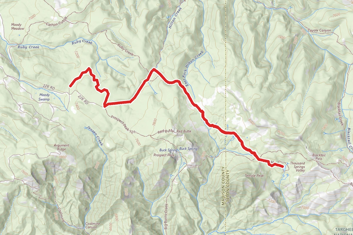 Thousand Springs Trail and Castle Lake