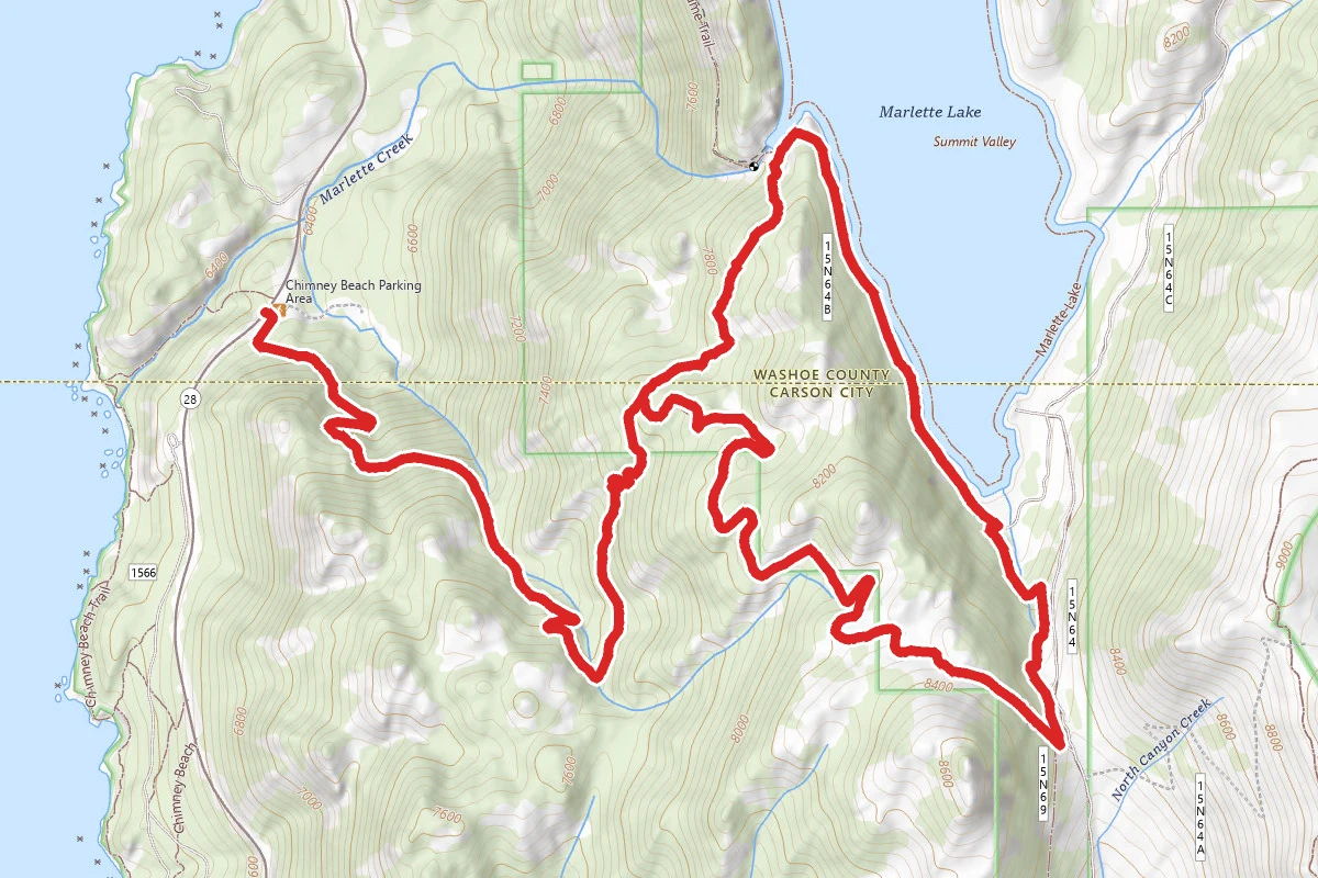 Marlette Lake and Chimney Beach Loop Trail