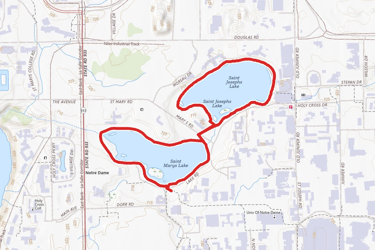 Saint Joseph's and Saint Mary's Lake Loop