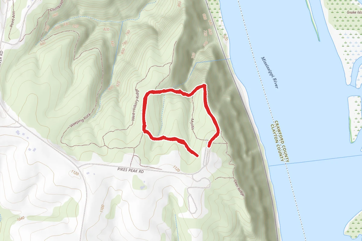 Bridal Veil to Weeping Rock Trail