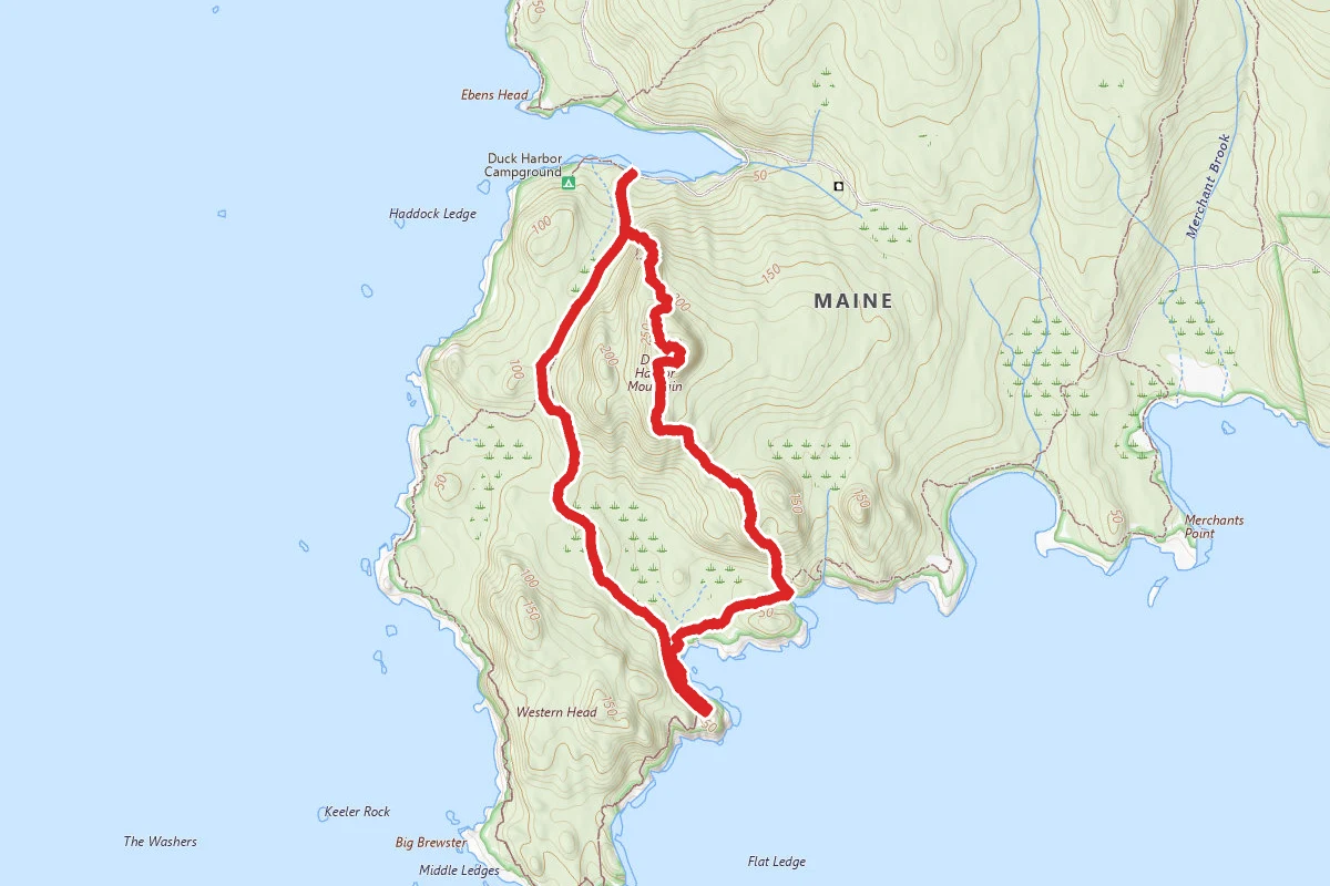 Duck Harbor Mountain and Goat Trails to Deep Cove