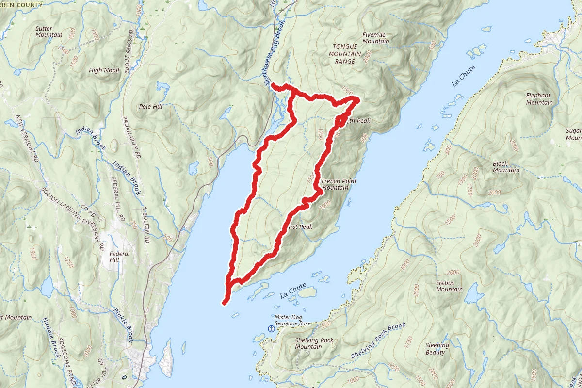 Tongue Mountain Range and Northwest Bay Trail
