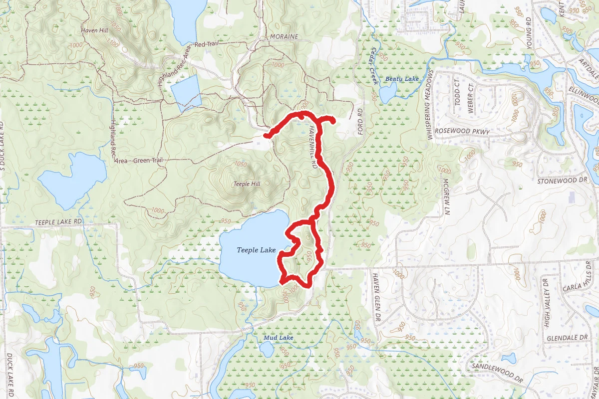 Teeple Lake via Cedar Creek Trail