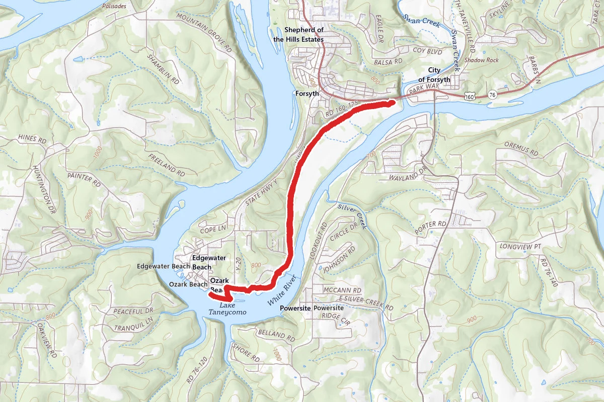 Lake Taneycomo Trail
