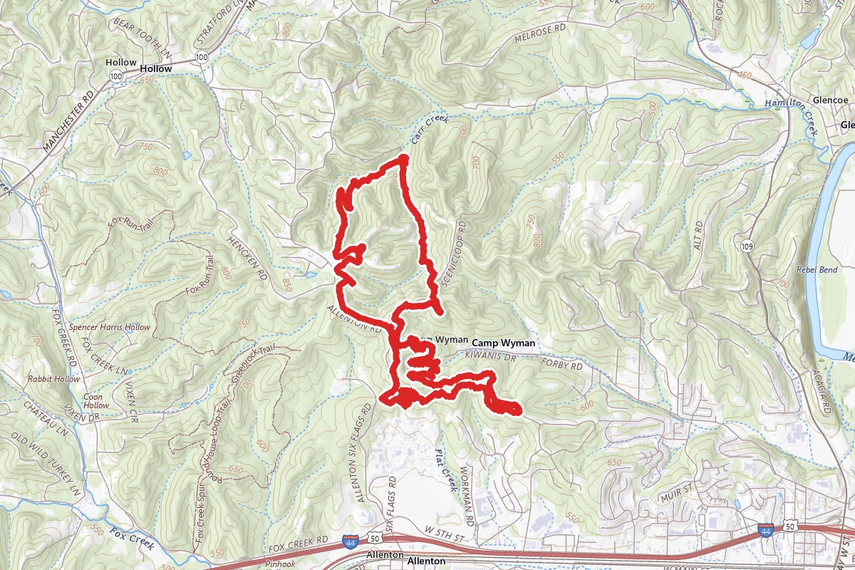 Greensfelder Race Route