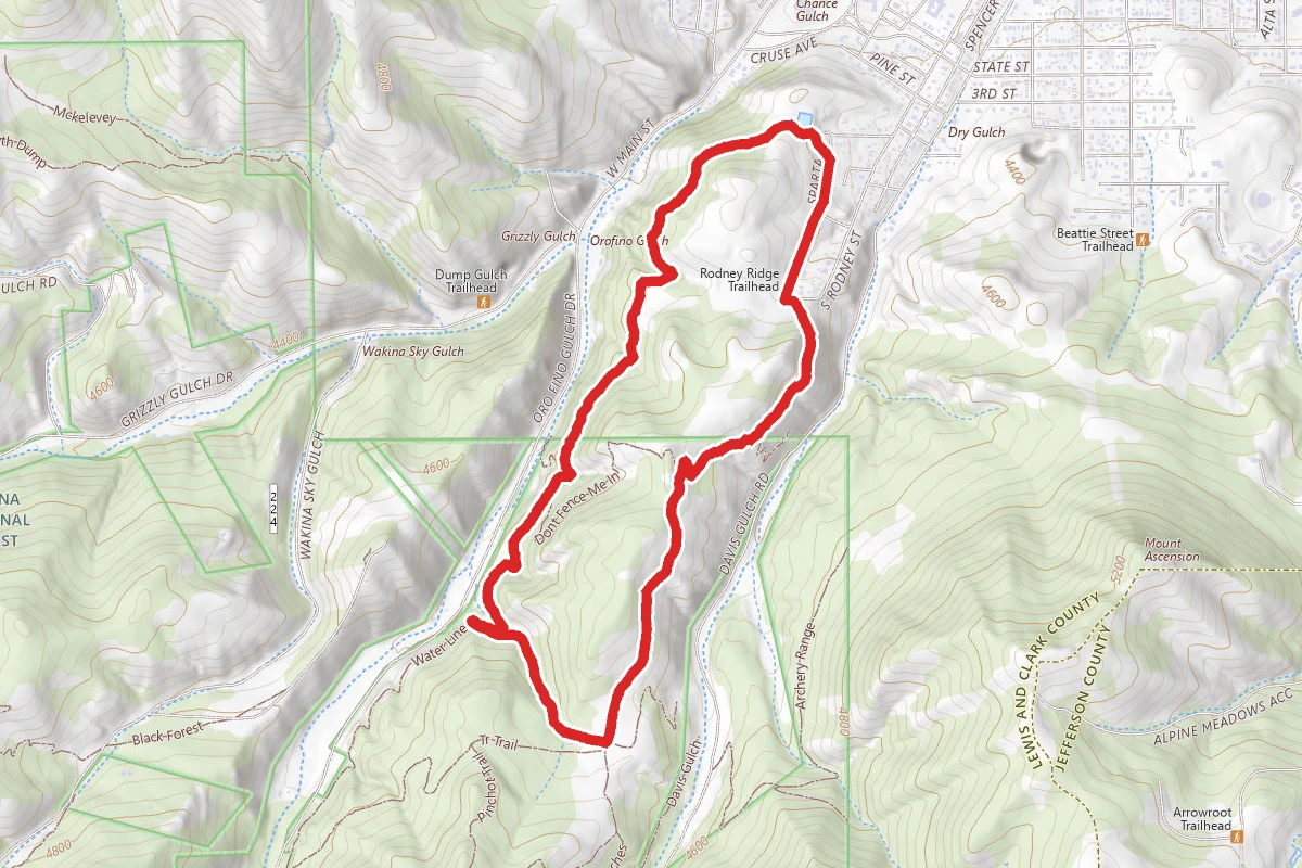 Waterline and Rodney Ridge Loop
