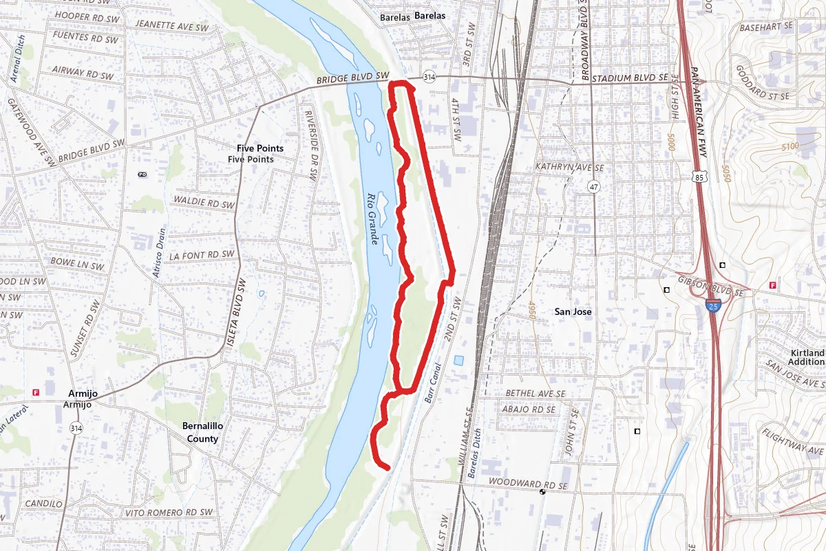 Paseo Del Bosque and Riverside Trail Loop