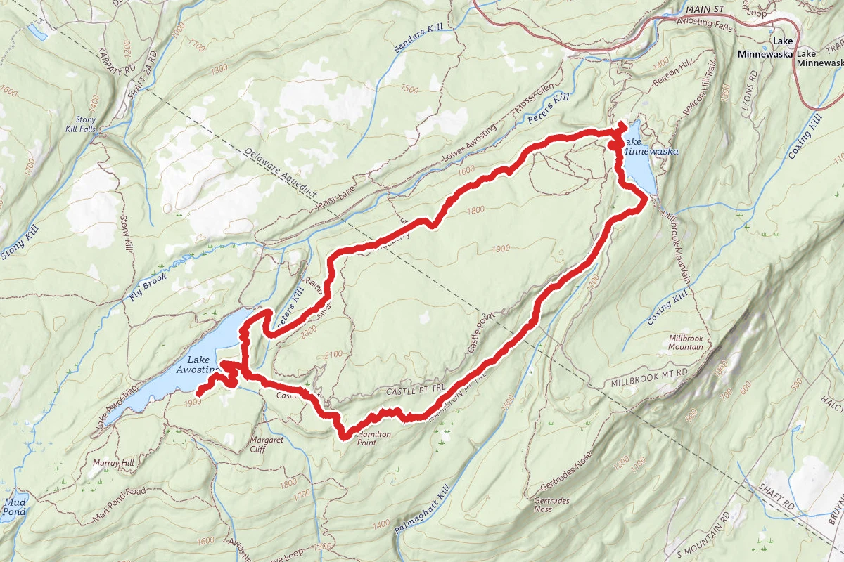 Lake Minnewaska, Lake Awosting and Echo Rock