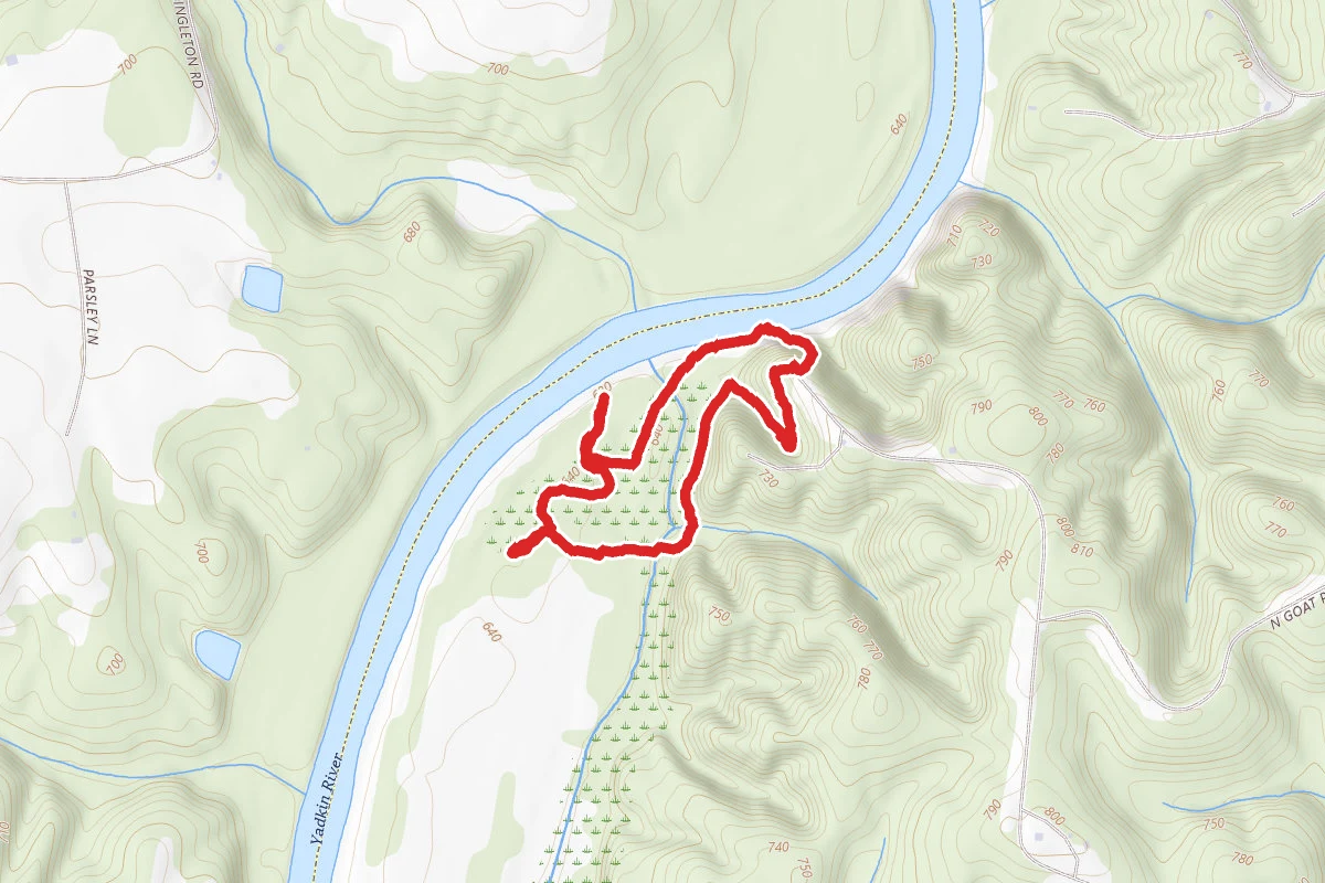 Cottonwood Trail to Red Oak Trail to Wetlands and Woodlands Loop