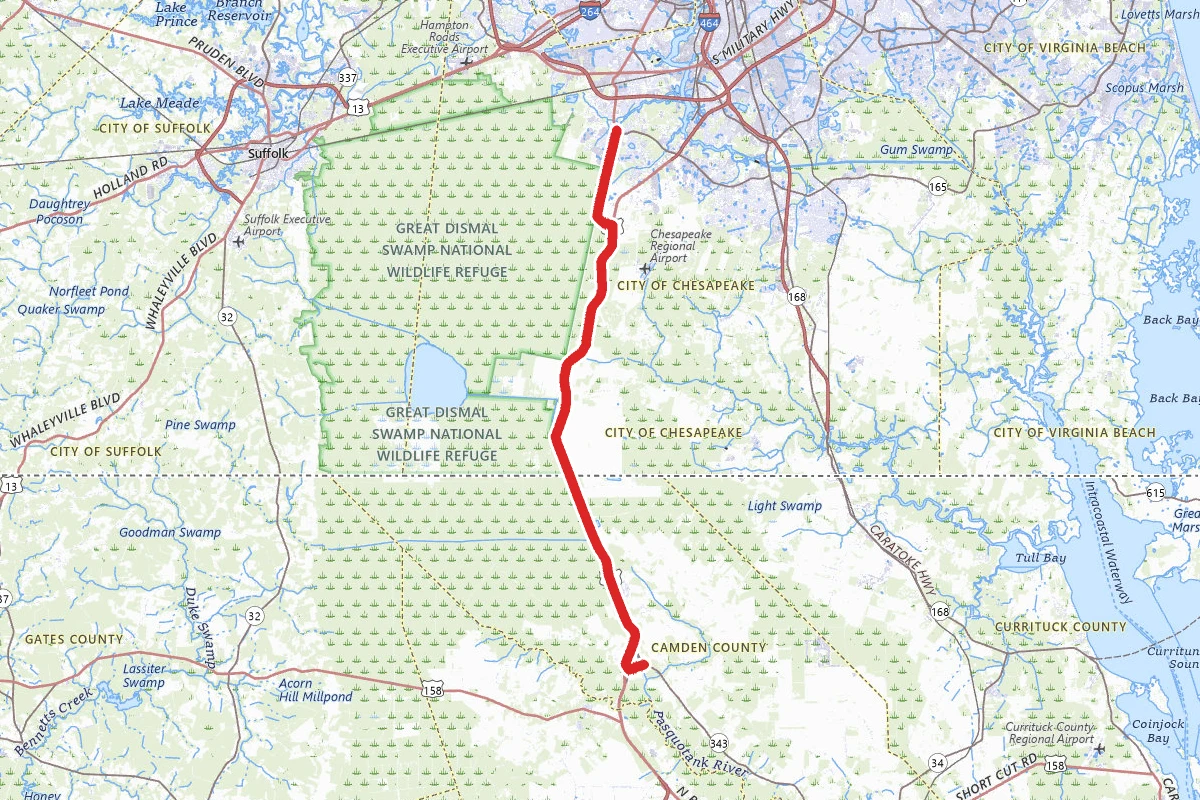 Dismal Swamp Canal via US 17