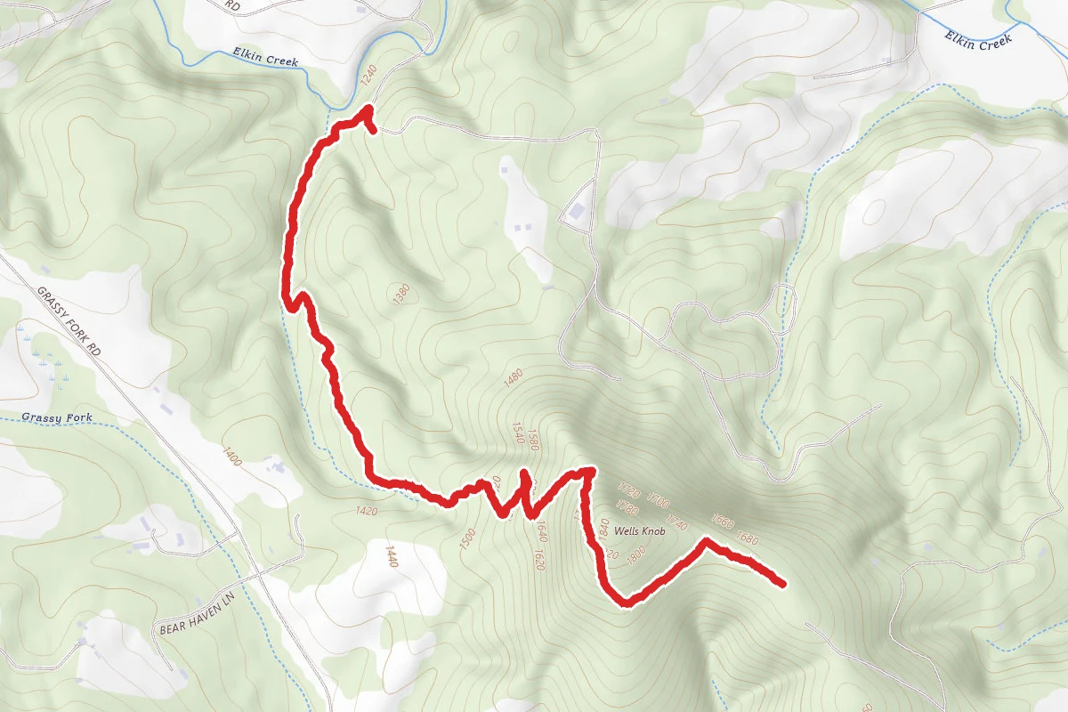 Wells Knob via Mountains-to-Sea Trail