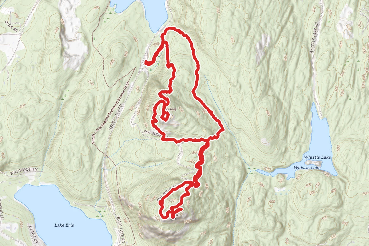 Sugarloaf Mountain and Mount Erie Loop Trail