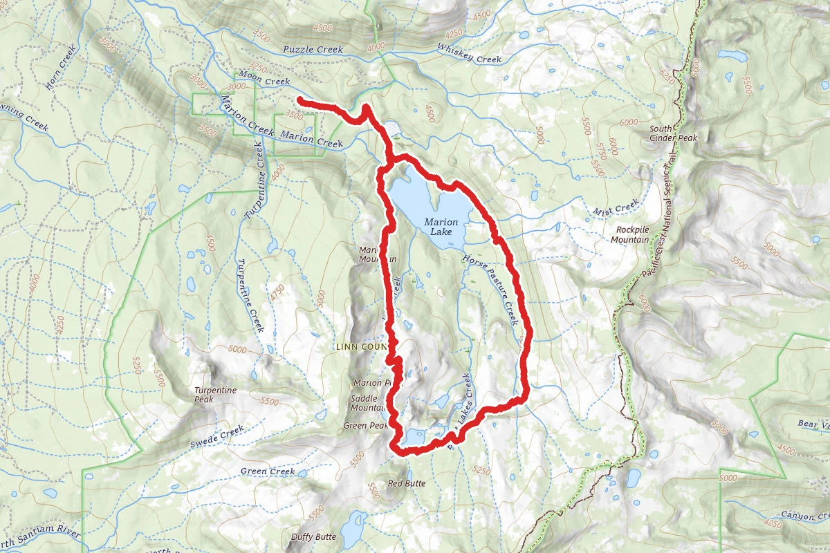 Blue Lake Trail, Lake Ann, Jorn Lake, Bowerman Lake Trail, Minto Pass, Marion Lake Trail