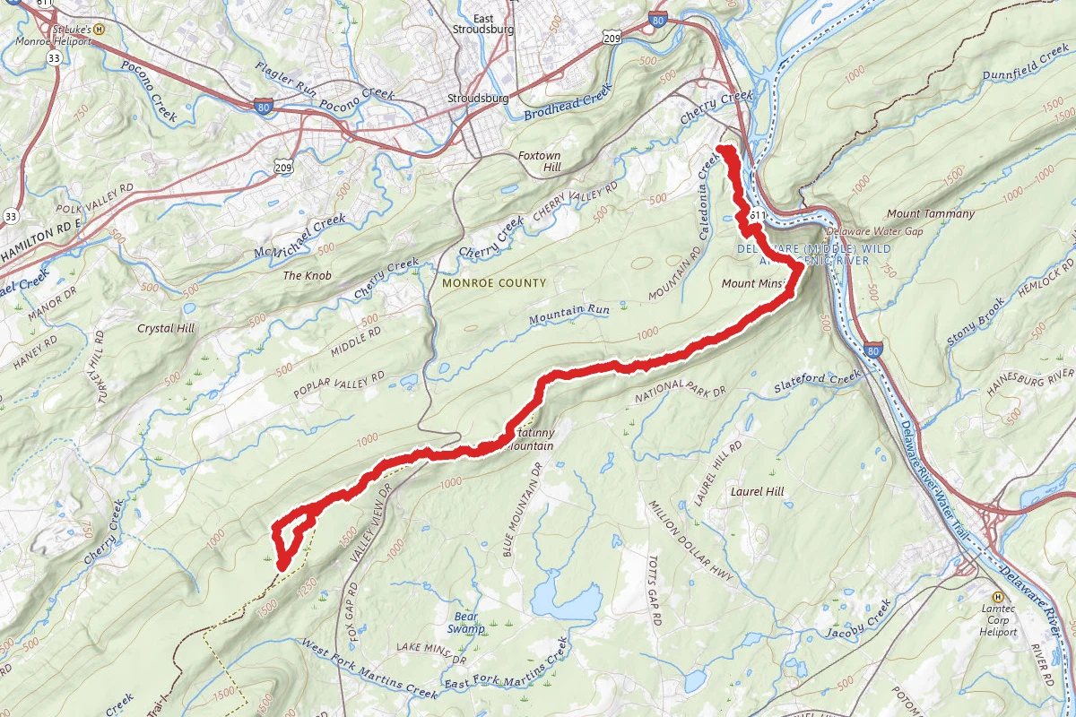 Lake Lenape to Wolf Rocks via Appalachian Trail