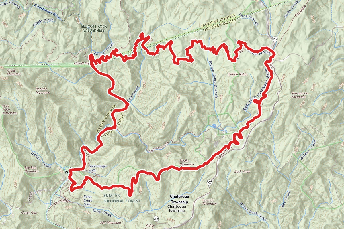 Chattooga River, Fork Mountain, and Foothills Trail Loop