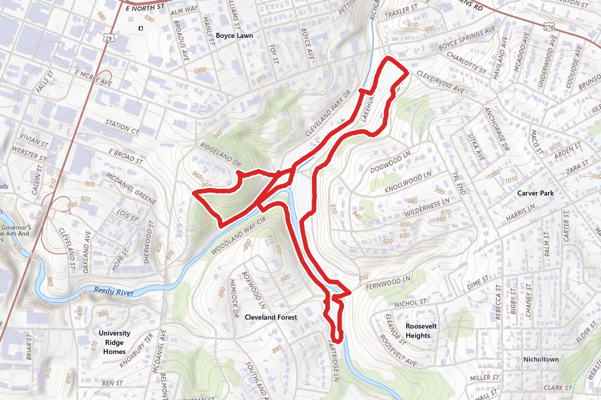 Swamp Rabbit, Eagle and Troop 19 Trail Loop