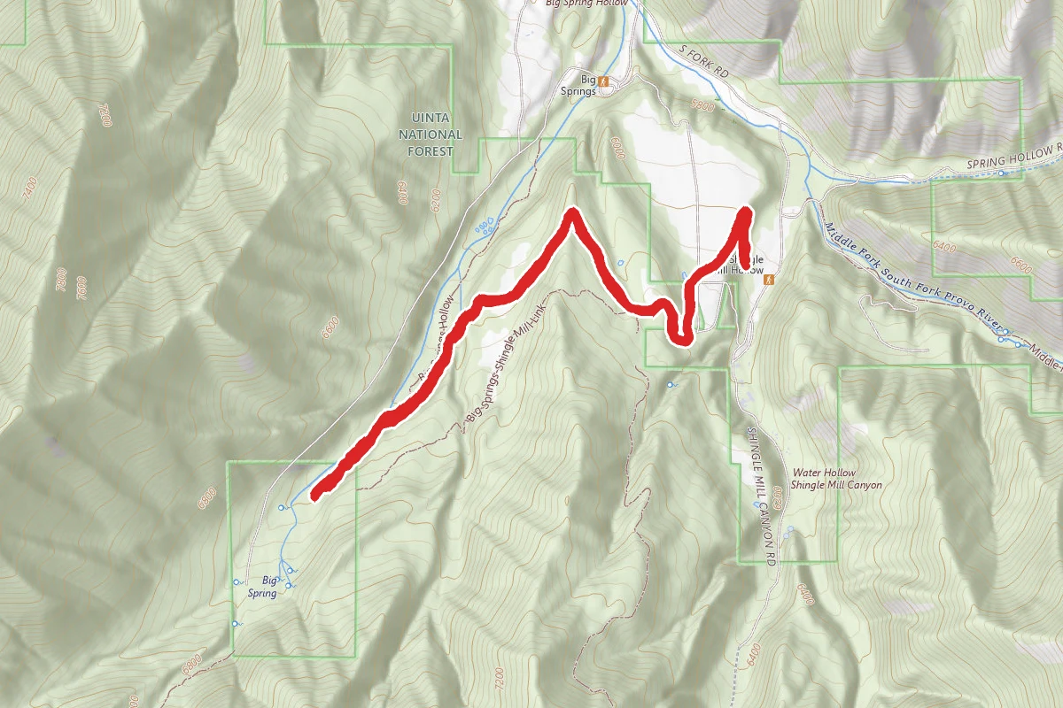 Western Trail to Big Spring Hollow