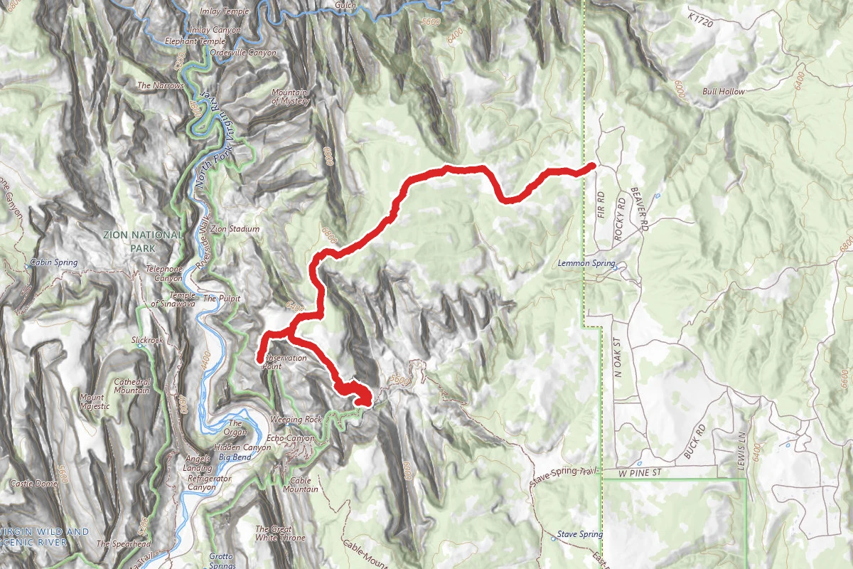 East Mesa Trail and Observation Point