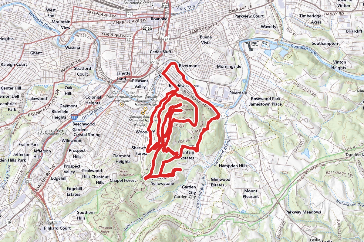 Mill Mountain Full MTB Loop