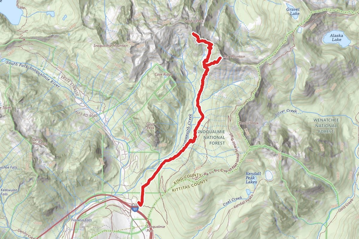 Lundin Peak View and Red Mountain via Old Commonwealth Trail