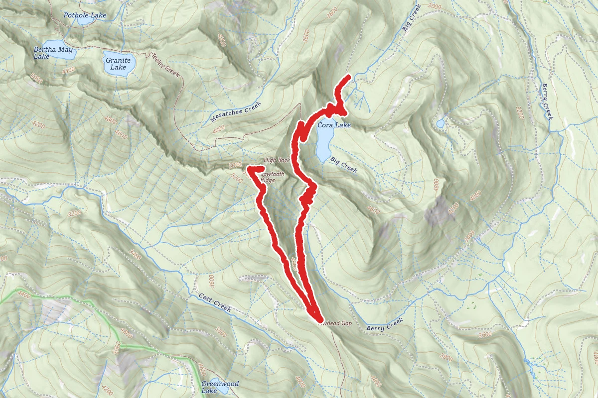 High Rock Lookout via Cora Lake and Big Creek Trail