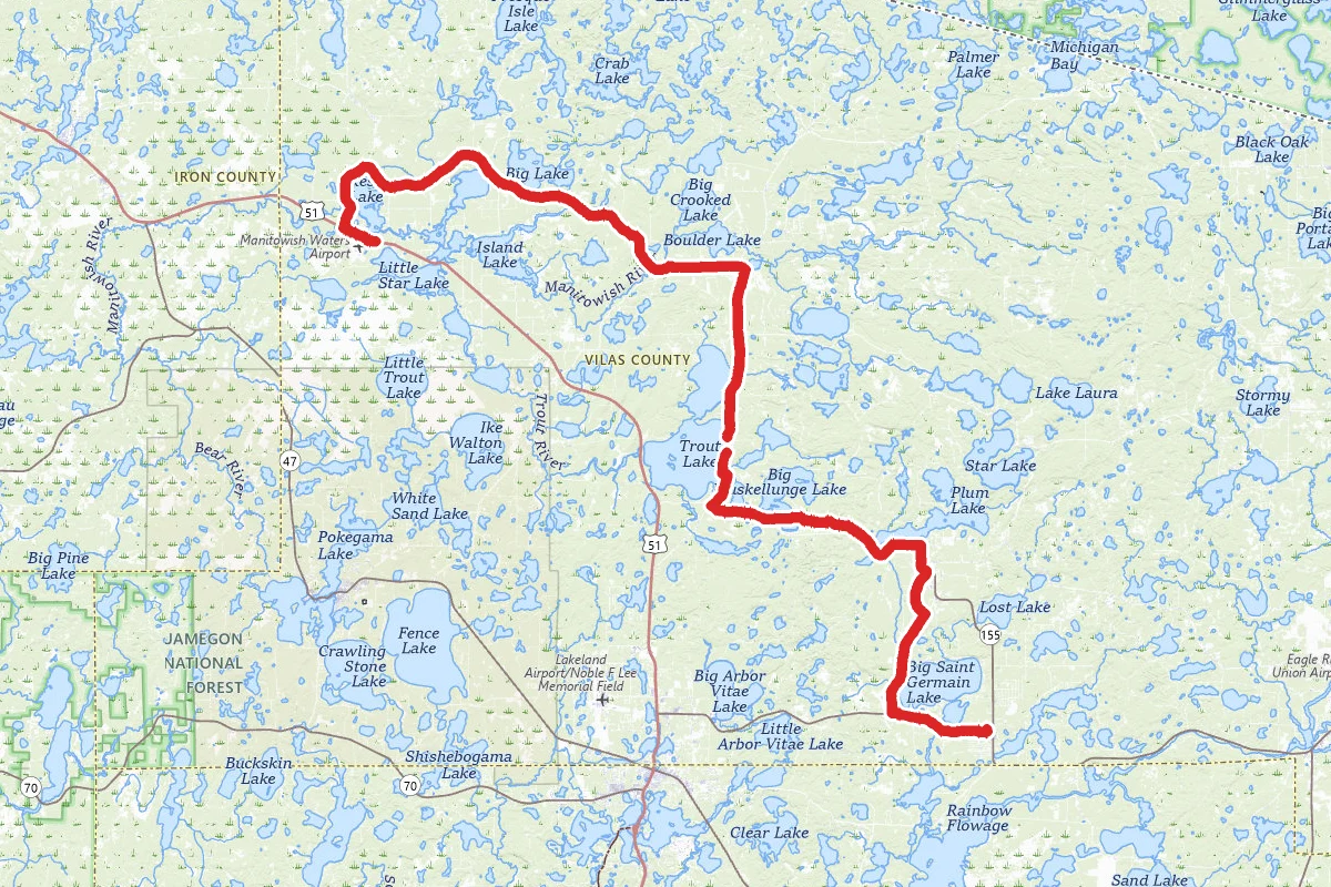 Heart of Vilas Bicycle Trail