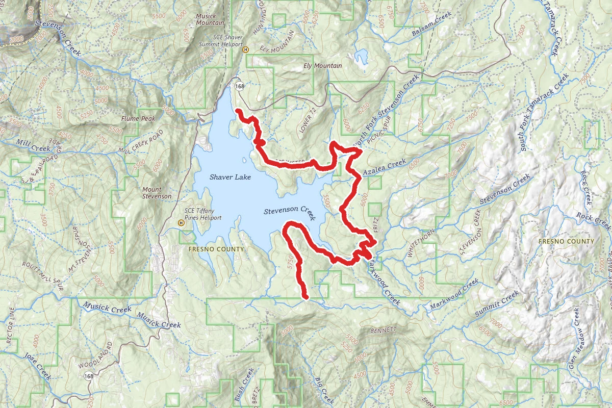 Shaver Lake to Dinkey Creek Road