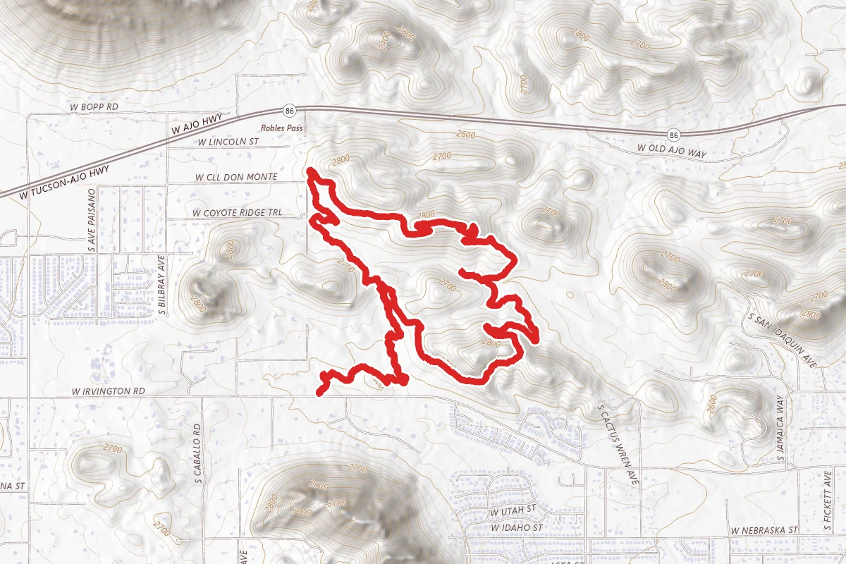 Cascabel, Bittersweet, and Sunset Pass Trails Loop