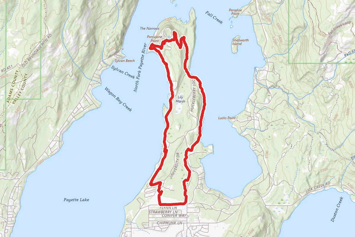 Miles Standish, Huckleberry, and Peninsula Trail Loop