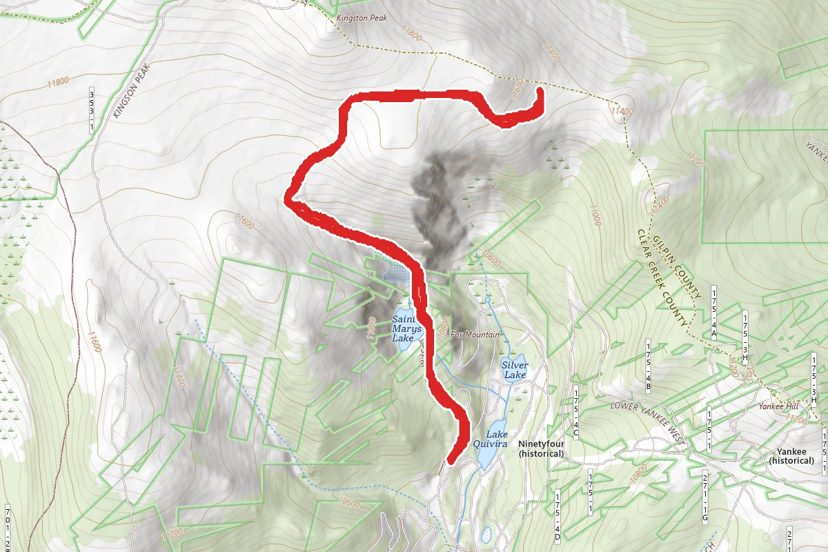 Kingston Spur East via St. Mary's Glacier