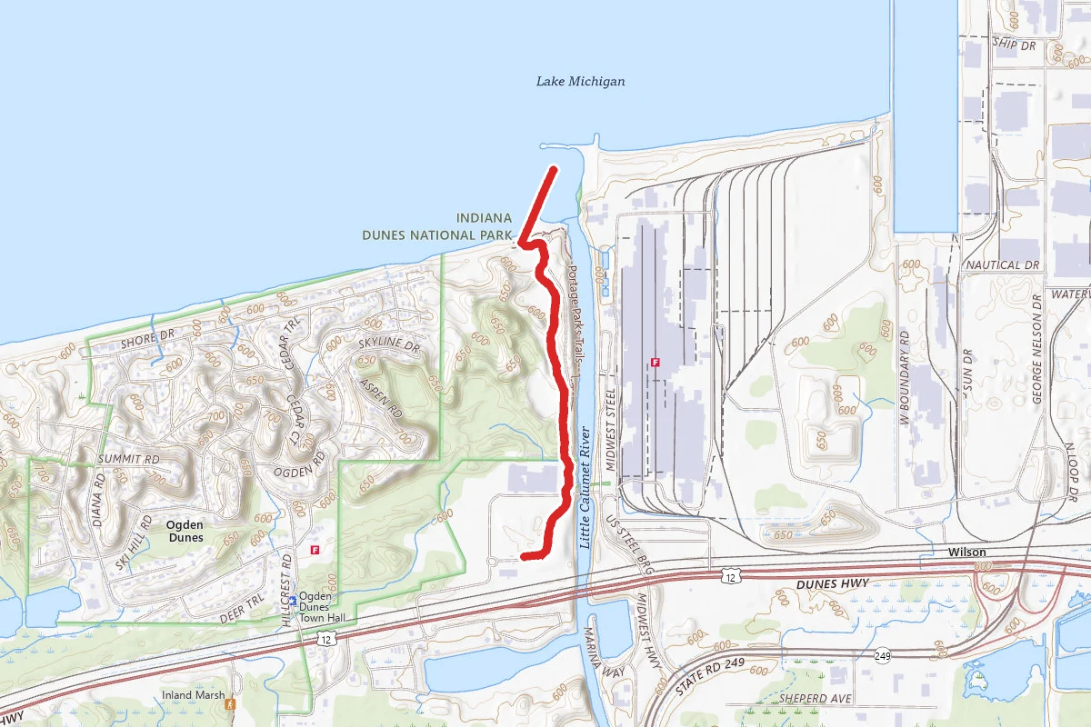 Portage Lakefront and Riverwalk Trail