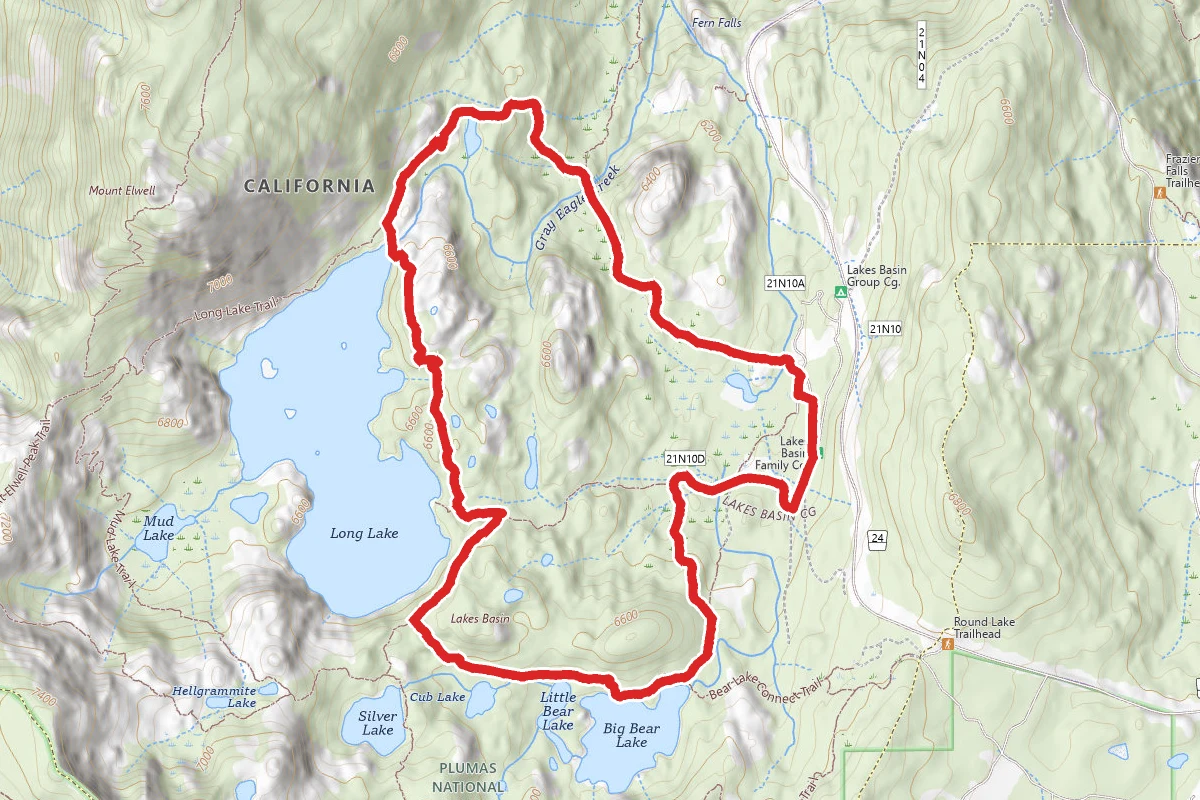 Grassy Lake to Long Lake to Bear Lakes Loop