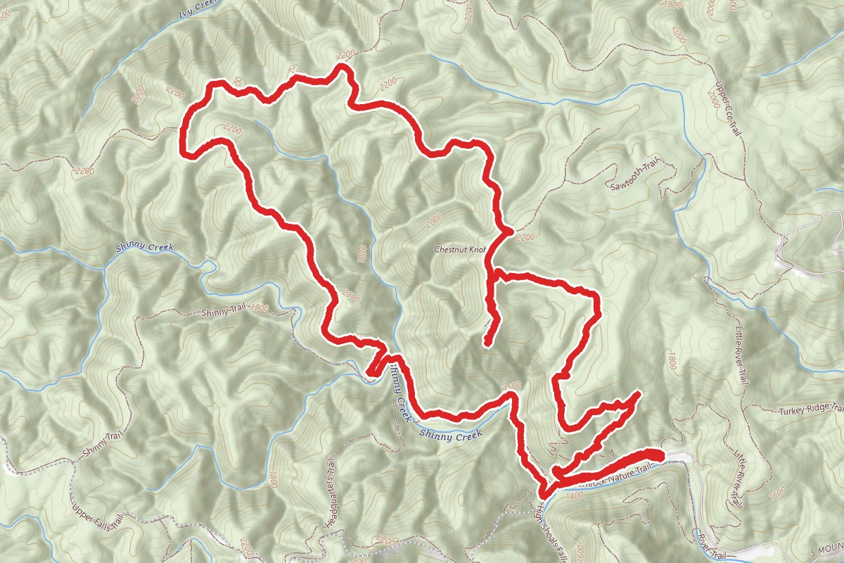 Chestnut Knob, Sawtooth, Horseridge, Possum and Shinny Trail Loop