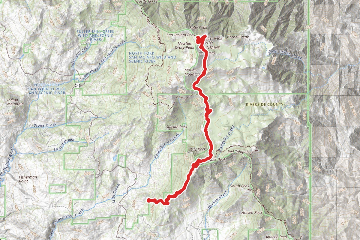 San Jacinto Peak Via South Ridge Trail