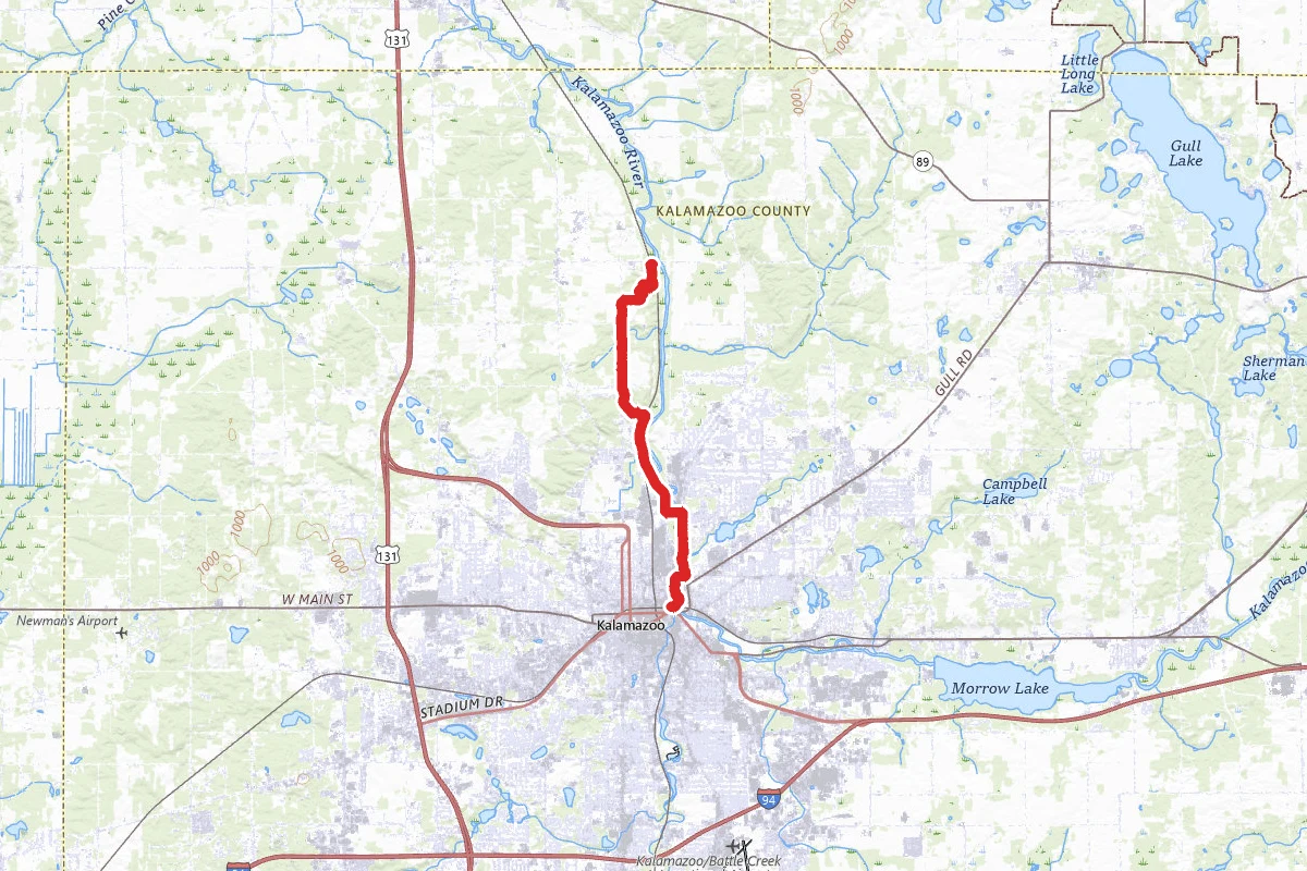 Kalamazoo River Valley Trail via Avenue D