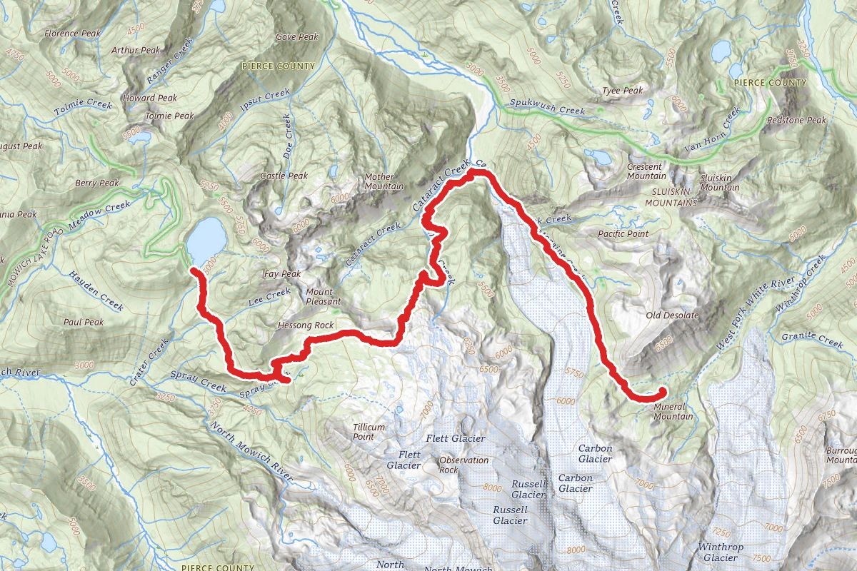 Mowich Lake to Mystic Lake Trail
