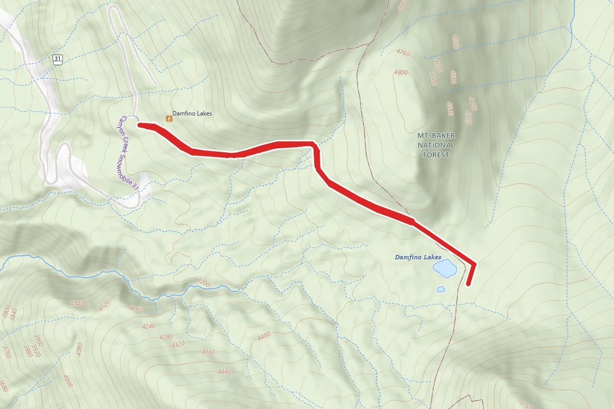 Damfino Lakes Trail