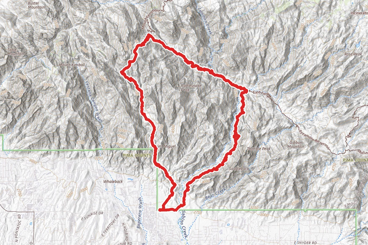 Esperero, Cathedral Rock, West Fork, Phoneline and Bear Canyon Loop