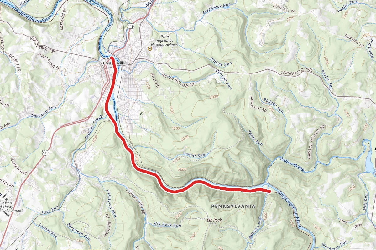 Yough River Trail - Connelsville to Camp Carmel