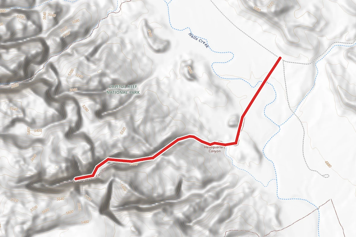 Headquarters Canyon Route