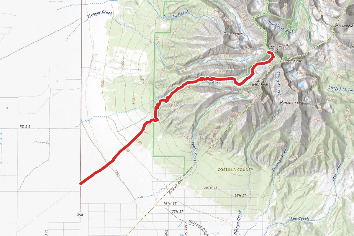 Ellingwood Point via Lake Como Road