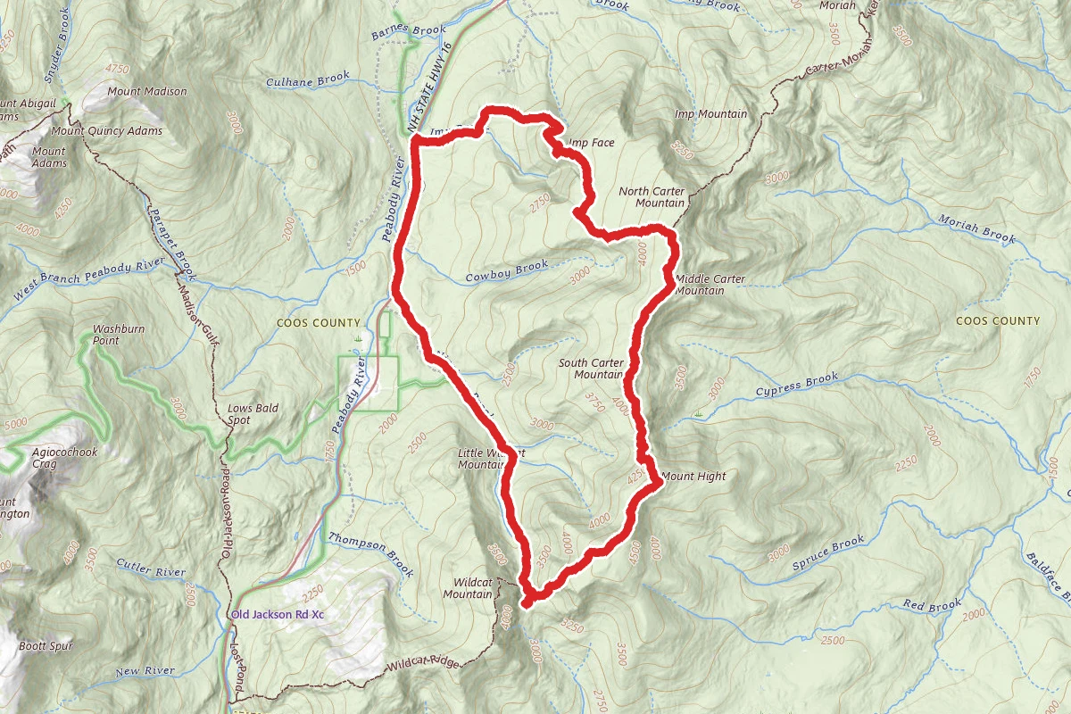 Nineteen Mile Brook Trail to Imp Trail Loop