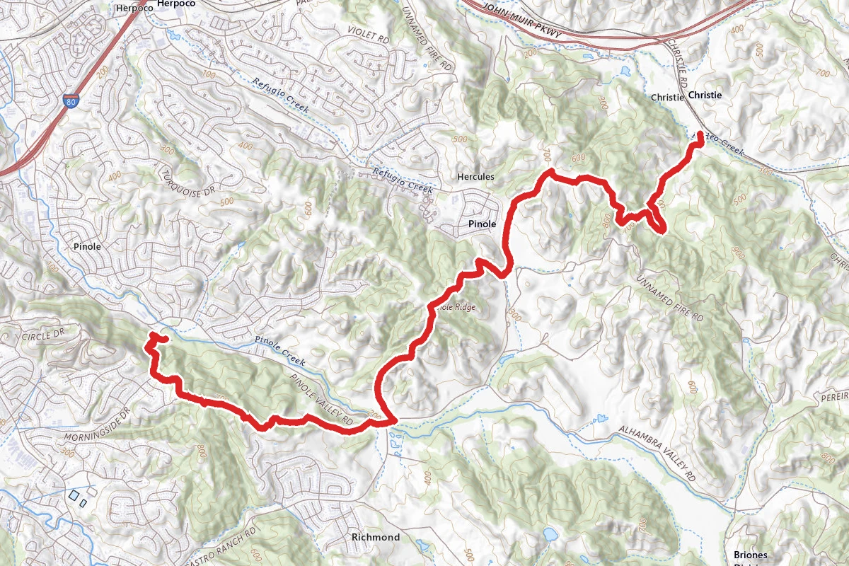Bay Area Ridge Trail - Fernandez Ranch to Sobrante Ridge