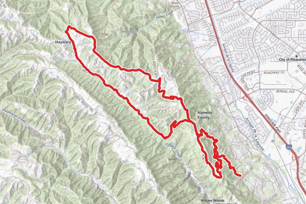 Ridgeline, Shady Creek, North Ridge, Cowing, Sinbad Creek, Bay Leaf, Front 9, Toyon