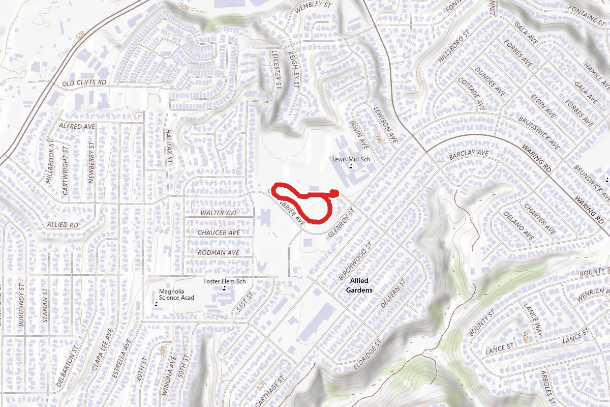 Allied Gardens Park Loop