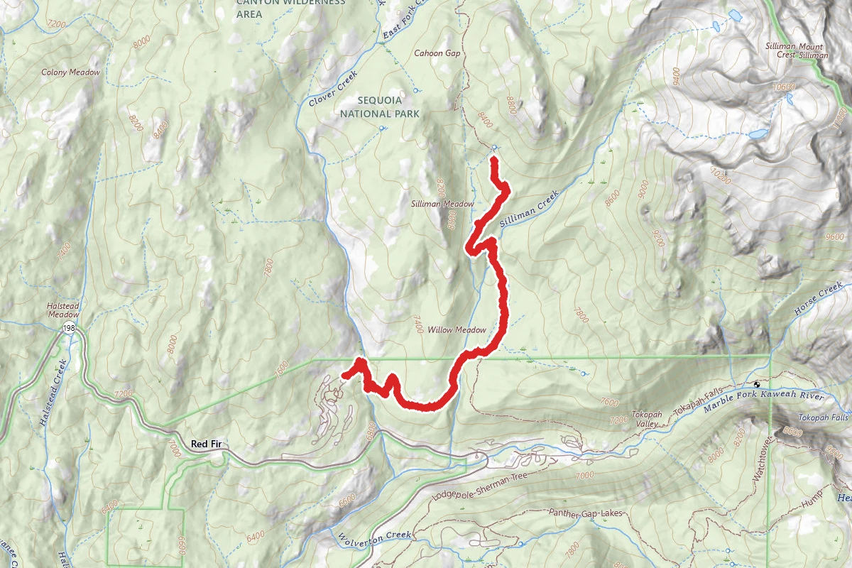 Wuksachi Lodge to Cahoon Meadow