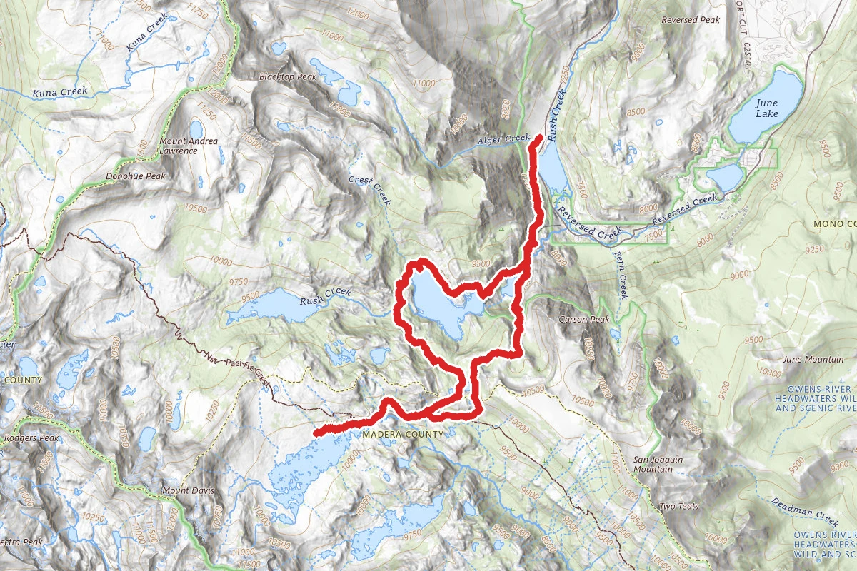 Silver Lake to Thousand Island Lake Loop