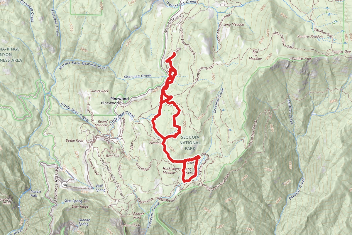 Congress Trail to Tharp's Log Trail