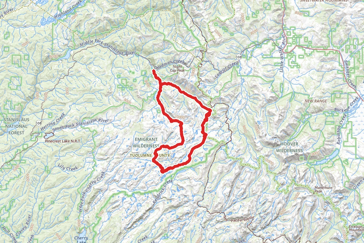 Relief Reservoir to Kennedy Lake Loop