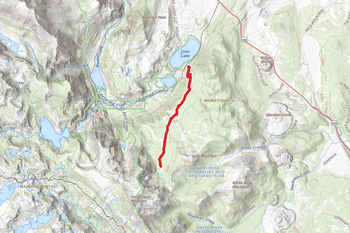 June Lake Loop Trail to Yost Creek Trail